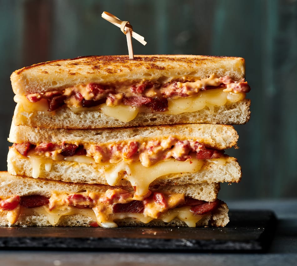 Grilled Tasso and Pimento Cheese Sandwich